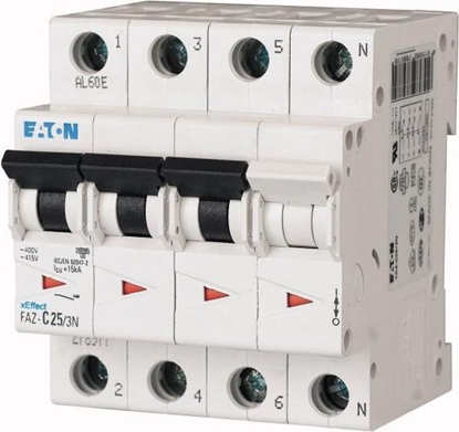 Picture of Eaton Wycznik nadprdowy 3P+N C 10A 15kA AC FAZ C10/3N (278971)