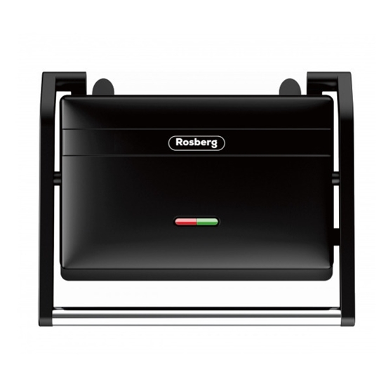 Picture of Electric grill, Rosberg R51442J, 1300W, Non-stick plates, Black