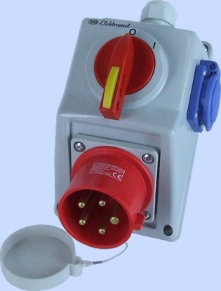 Attēls no Elektromet Zestaw C32-18.1N rozcznik 0-1 + wtyk 32A IP44 (974023)