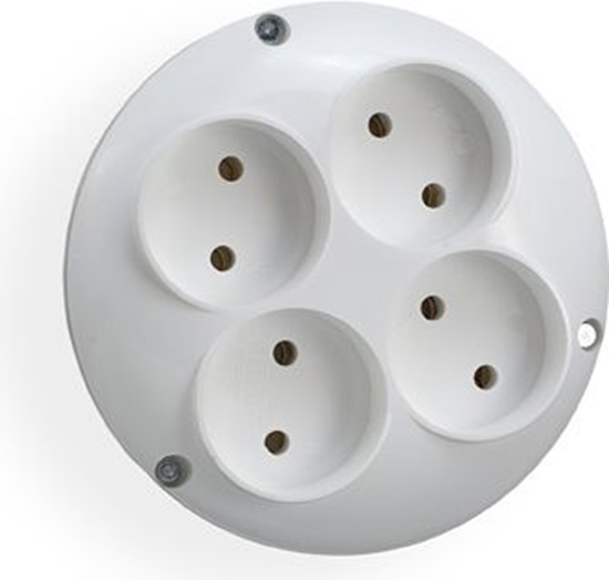 Picture of Elgotech Rozganik wtyczkowy 4-gniazda b/u RO-4