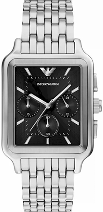 Изображение Emporio Armani Diego Chronograph Watch AR11751 Silver Black 38mm