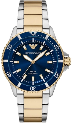 Изображение Emporio Armani World Explorer Solar Chronograph AR11738 Silver Blue 42mm
