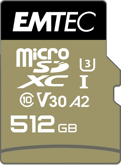 Picture of Emtec MicroSDXC 512GB UHS-I U3 V30 SpeedIN Pro
