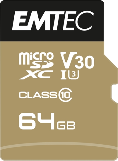 Picture of Emtec MicroSDXC 64GB UHS-I U3 V30 A1 SpeedIN Pro