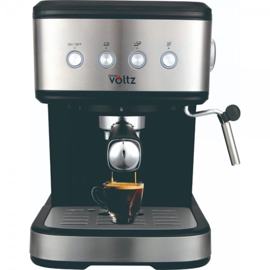 Picture of Espresso machine Oliver Voltz OV51171F, 1.2L, 20 bar, 1100W, Cream disc, Black/Inox. Power: 1100W