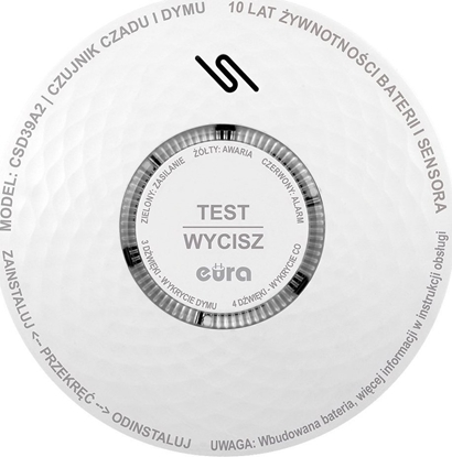 Attēls no Eura Czujnik czadu i dymu EURA CSD-39A2
