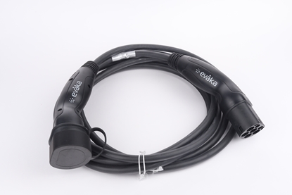 Picture of Evaka EV Charging Cable Type 2-Type 2, 22 kW, 32 A, 5 x 6 mm2, 1 x 0.5 mm2, 5 m | ITGAM3871 | Black