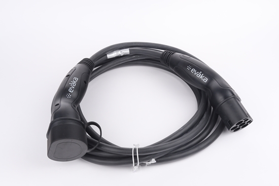 Изображение Evaka EV Charging Cable Type 2-Type 2, 22 kW, 32 A, 5 x 6 mm2, 1 x 0.5 mm2, 5 m | ITGAM3871 | Black