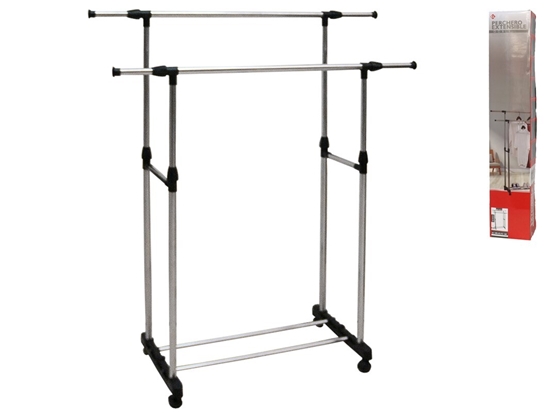 Picture of Extendable Double Coat Rack 85–140 / 90–160 cm, 146x43x160 cm