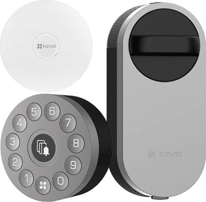 Attēls no Ezviz Zestaw inteligentnego zamka Ezviz DL01S-DIY-KIT zamek + bramka Home Gateway zigbee + cyferblat wielofunkcyjny