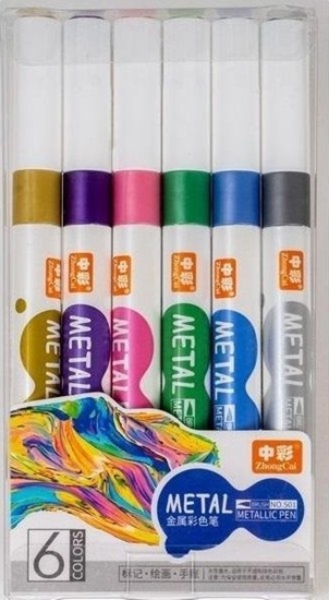 Изображение FANDY Marker pdzelkowy metal 6 kolorów