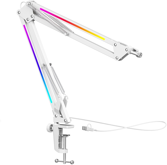 Изображение Fifine Statyw biurkowy prosty do mikrofonu BM38W biay, RGB