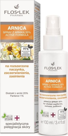 Picture of Floslek Arnica Spray z arnik 20% na rozszerzone naczynka, zaczerwienienia i zasinienia 100ml