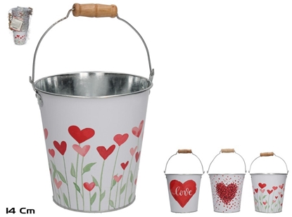Picture of Flower pot - decorative bucket, 14x14 cm, GERIMPORT