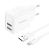 Picture of Foneng 2xUSB-A, 2,4A lādētājs ar USB-A / Lightning kabeli