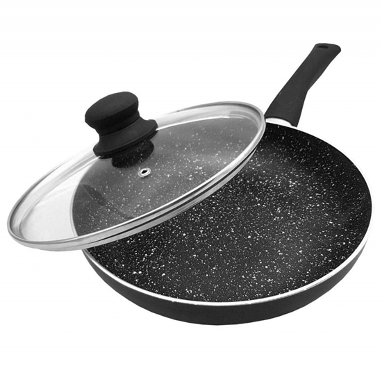 Picture of Frying pan with lid, aluminum, 22cm, black marble KINGHoff KH 3956