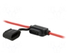 Picture of Fuse holder; 19mm; 30A; on cable; Leads: 2 leads; ways: 1; -40÷125°C
