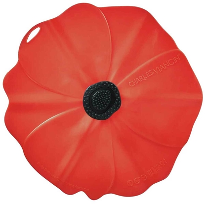 Picture of galeria plakatu Charles Viancin Poppy 20 cm Silicone Lid red