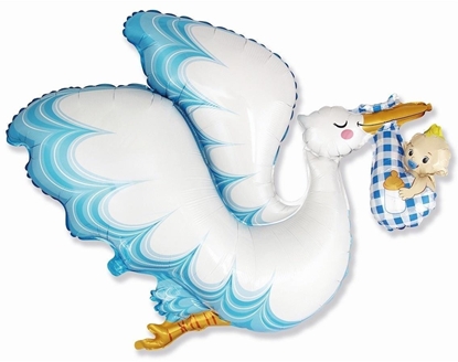 Picture of GoDan Balon foliowy FX Bocian Baby Boy, pakowany 60cm