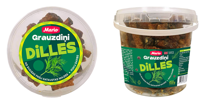 Изображение Grauzdiņi MARIO, ar diļlu garšu, 450g