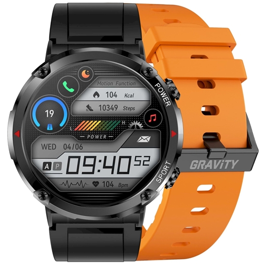 Picture of Gravity GT21-2 Smartwatch with Orange Silicone Strap