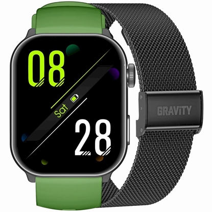 Изображение GRAVITY GT28-4 Men's Smartwatch Strap + Bracelet / green-black