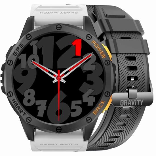 Изображение GRAVITY Smartwatch GT24-2 GPS with Black Silicone Strap + White Silicone Strap / black