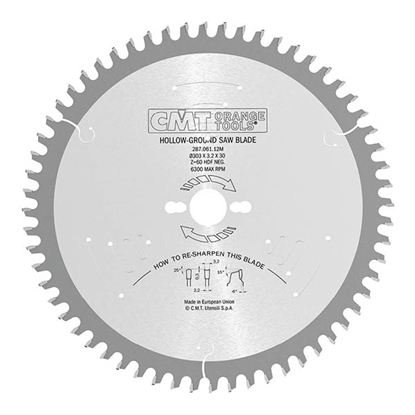 Attēls no Griešanas disks kokam CMT 287; 303x3,2x30; Z60; -6°