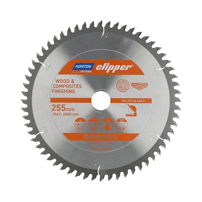 Attēls no Griešanas disks kokam Norton Clipper 70184608114; 255x30 mm; Z60