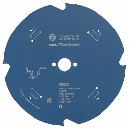 Attēls no Griešanas disks šķiedru cementam Bosch Expert for Fiber Cement; 190x2,2x20,0 mm; Z4; 10°