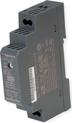 Picture of Gude MEAN WELL HDR-15-12 Hutschienennetzteil 15W 12V DC, anthrazit