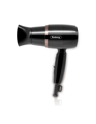 Picture of Hair dryer Rosberg R51100J, 1600W, Black, Folding handle