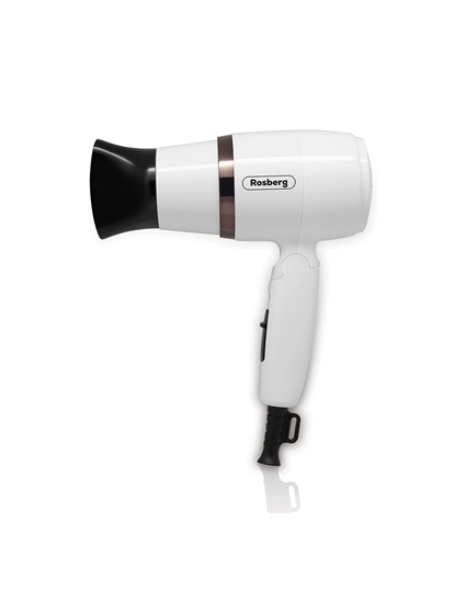 Picture of Hair dryer Rosberg R51100J, 1600W, White, Folding handle