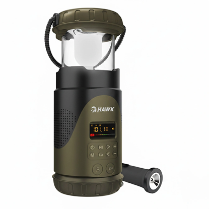 Attēls no Hawk HWRDI430GN Radio Solar Dynamo With Flashlight