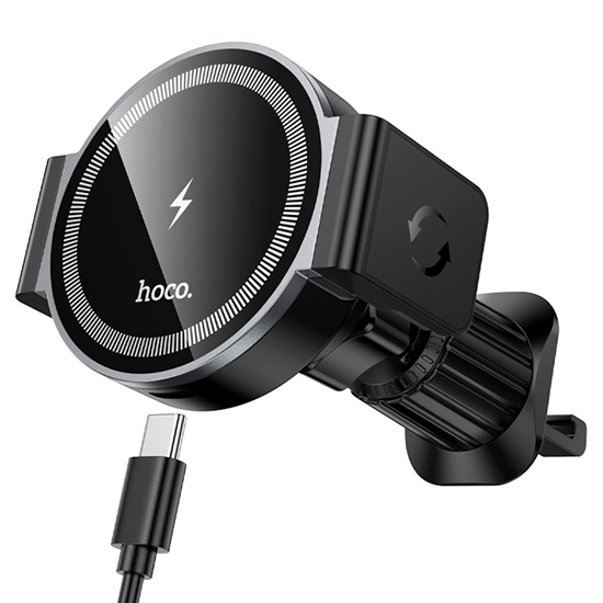 Picture of Hoco HW35 MagSafe 15W (gaisa restē) automašīnas lādētājs / turētājs Black