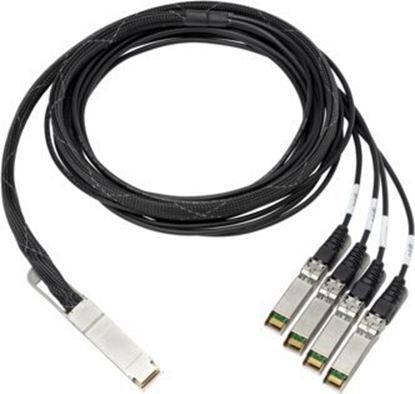 Изображение HP HPE 100Gb QSFP28 to 4x25Gb SFP28 3m Direct Attach Copper Cable (845416-B21)