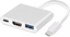 Picture of HUB USB iLike HD1 3in1 USB-C to HDMI 4K/ USB 3.0/ USB-C Female Adapter Silver