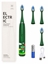 Изображение iLike Kids Sonic Electric Toothbrush, Waterproof, 5 Brush Heads (1+4 Replacement Heads), Battery Powered, Soft Bristles, Green Frog Design Green