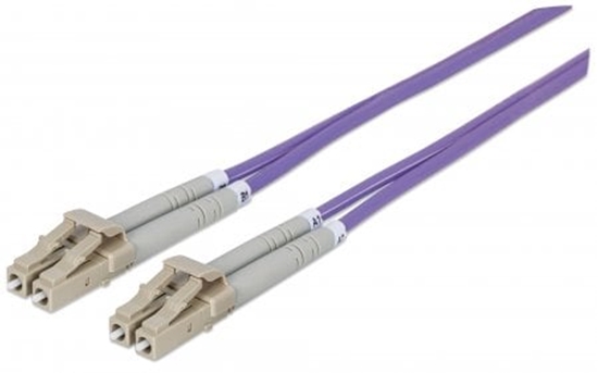 Picture of Intellinet Network Solutions Patchcord wiatowodowy LC/LC OM4 50/125um Duplex Multimode, 1m, fioletowy (750875)