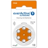 Picture of Izmērs 13, Dzirdes Aparāta Baterija, 1.45V everActive Zn-Air PR48 iepakojumā 6 gb.