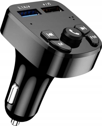 Picture of Jellico F10 Bluetooth 5.0 FM / MP3 Transmitter + Car Fast Charger 2x USB QC 3.0 3.1A LED Black