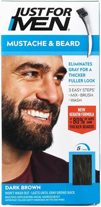 Attēls no Just For Men Moustache & Beard Color M45 Dark Brown Black