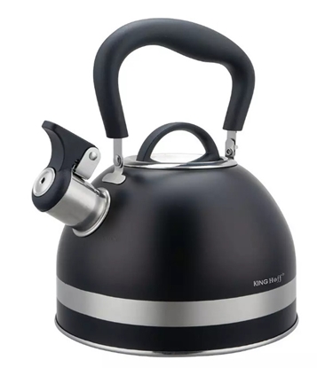 Picture of Kettle with whistle, 1.8L, stainless steel, black, KINGHoff KH 1858