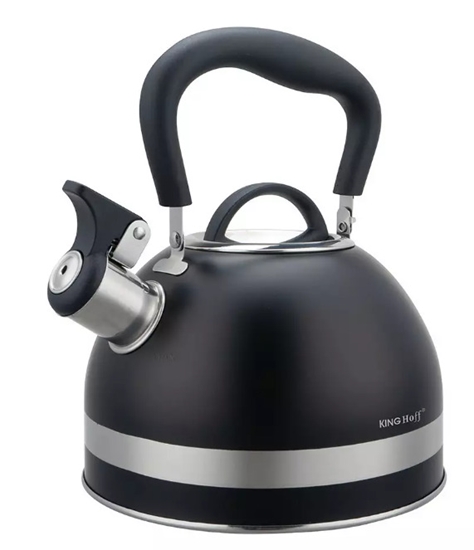 Picture of Kettle with whistle, 1.8L, stainless steel, black, KINGHoff KH 1858