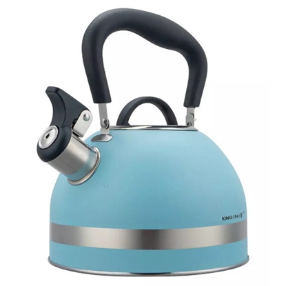 Picture of Kettle with whistle, 1.8L, stainless steel, blue, KINGHoff KH 1857