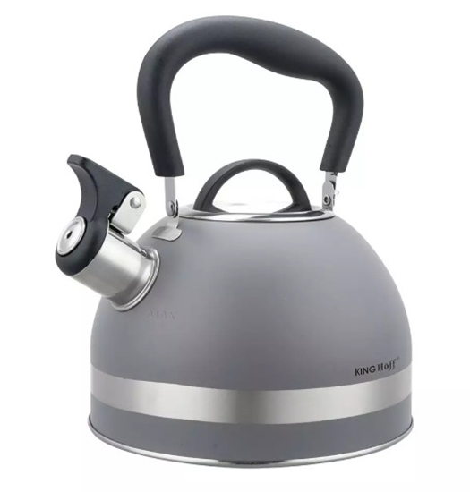 Изображение Kettle with whistle, 1.8L, stainless steel, gray, KINGHoff KH 1851