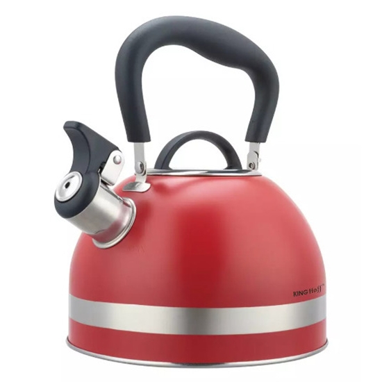 Picture of Kettle with whistle, 1.8L, stainless steel, red, KINGHoff KH 1853