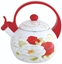 Attēls no Kettle with whistle, enameled steel, red and white rose pattern, 2 l, KINGHoff, KH 1910