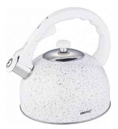Picture of Kettle, traditional, steel, white-marble, 2.6l Kinghoff KH 1407