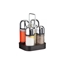 Picture of KingHoff 5-piece glass and steel table spice set, 160ml, KH 1647